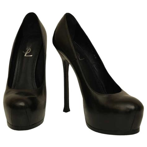 ysl tribute black pumps|YSL heels black price.